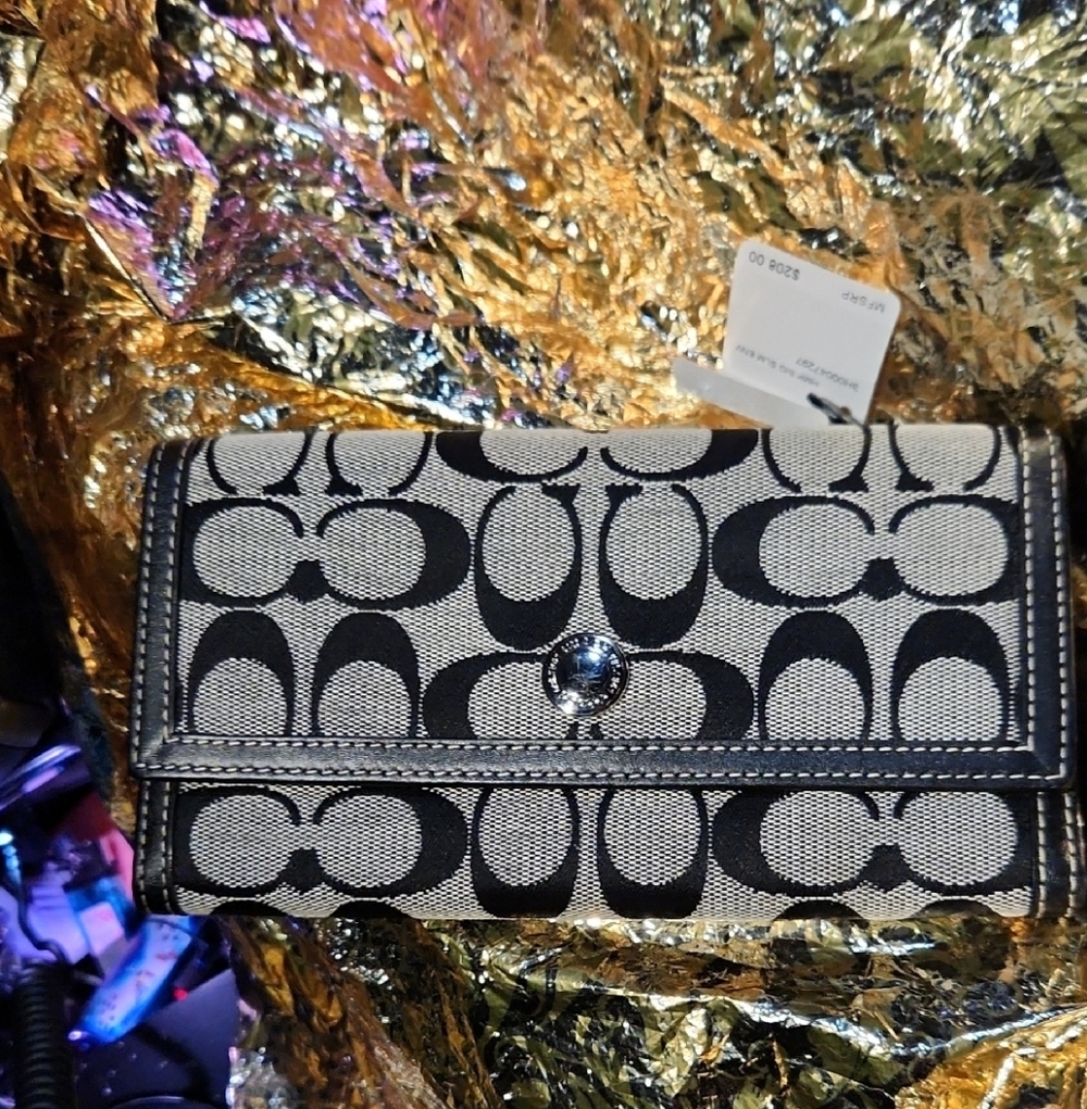Coach Black and Cream Wallet